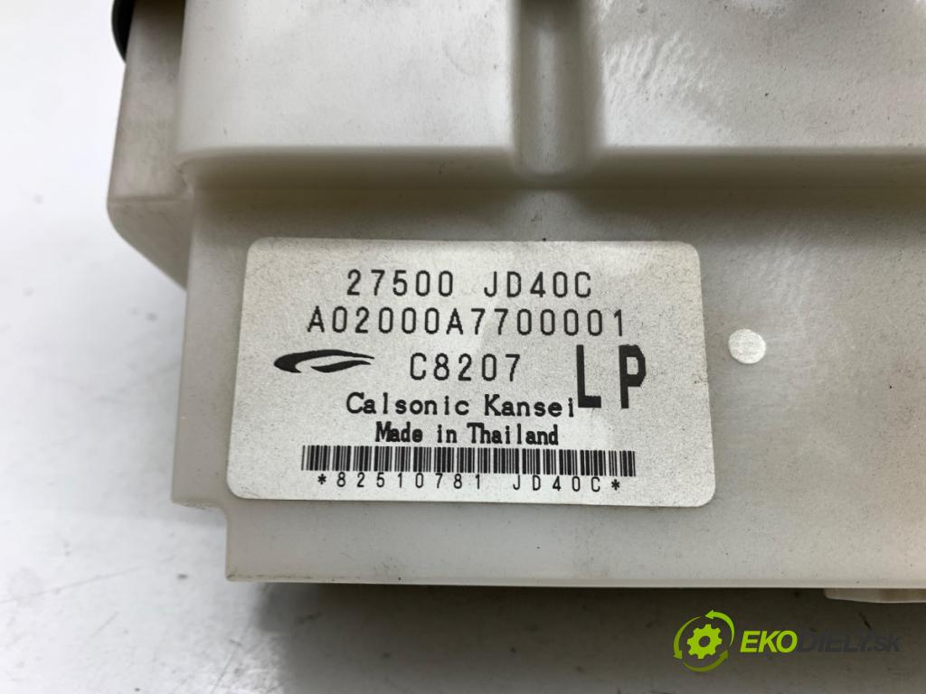 NISSAN QASHQAI J10 SUV 2008 84 kW 1.6 1598 Panel ovládania kúrenia 27500-JD40C (Prepínacie páčky pod volantom)