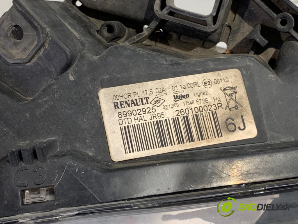 RENAULT SCENIC III nadwozie wielkoprzestrzenne (MPV) 2010 96 kW 1.9 dCi (JZ0J, JZ1J, JZ1K, JZ1S) 1870 Svetlomet pravy predný 260100023R