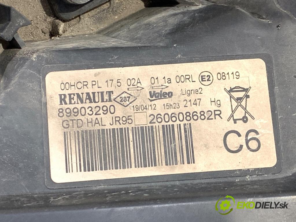 RENAULT SCENIC III nadwozie wielkoprzestrzenne (MPV) 2010 96 kW 1.9 dCi (JZ0J, JZ1J, JZ1K, JZ1S) 1870 Svetlomet ľavy predný 260608682R