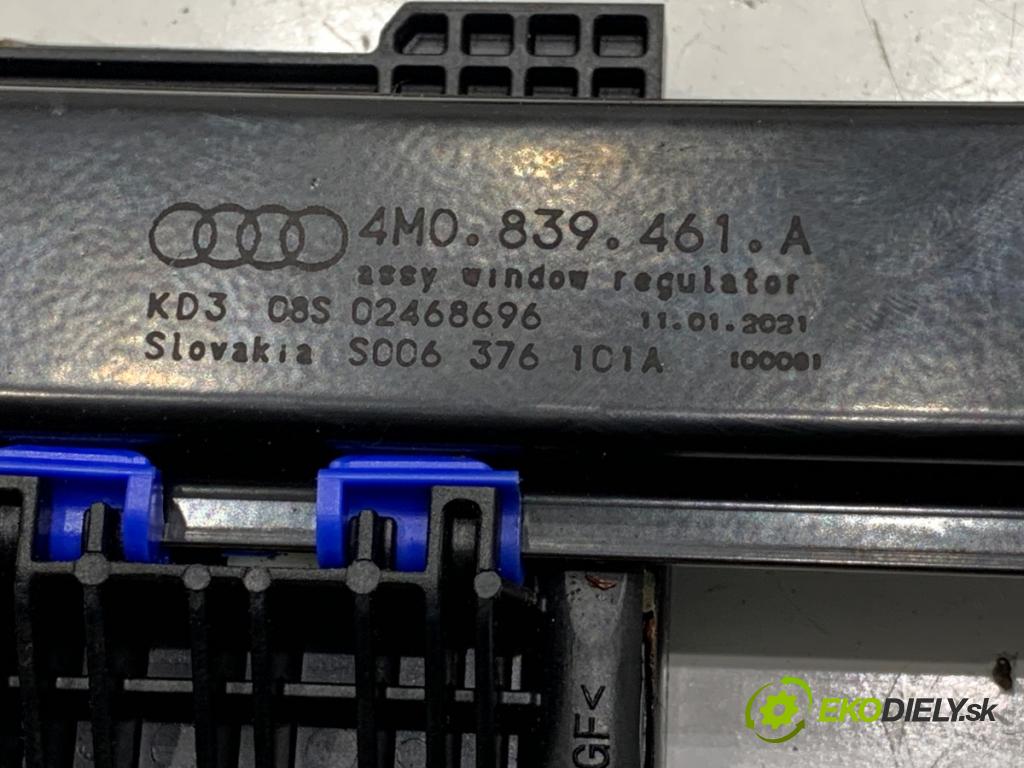 AUDI Q7 4M SUV 2021 170 kW 45 TDI Mild Hybrid quattro 2967 mechanismus okna levý zadní část 4M0839461A