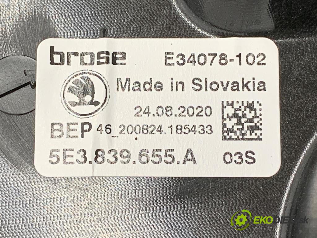 SKODA OCTAVIA IV Kombi 2020 85 kW 2.0 TDI 1968 Mechanizmus okna ľavy zad 5E3839655A