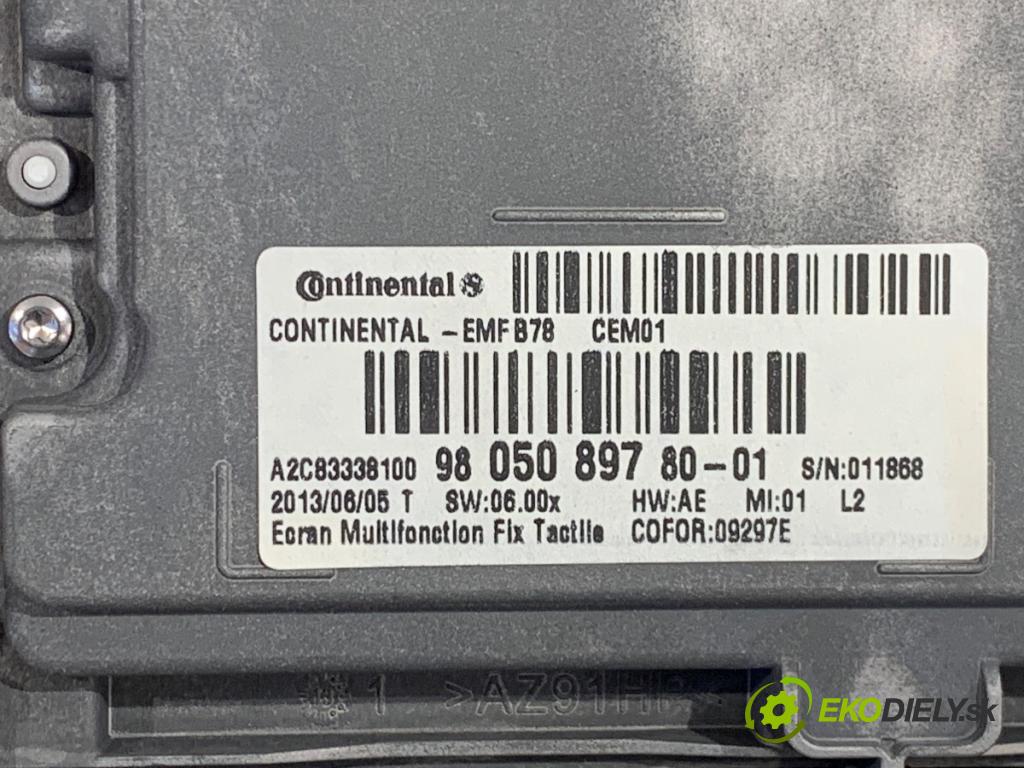 CITROEN C4 PICASSO II nadwozie wielkoprzestrzenne (MPV) 2013 115 kW 1.6 THP 155 1598 Displej 9805089780 (Přístrojová deska)