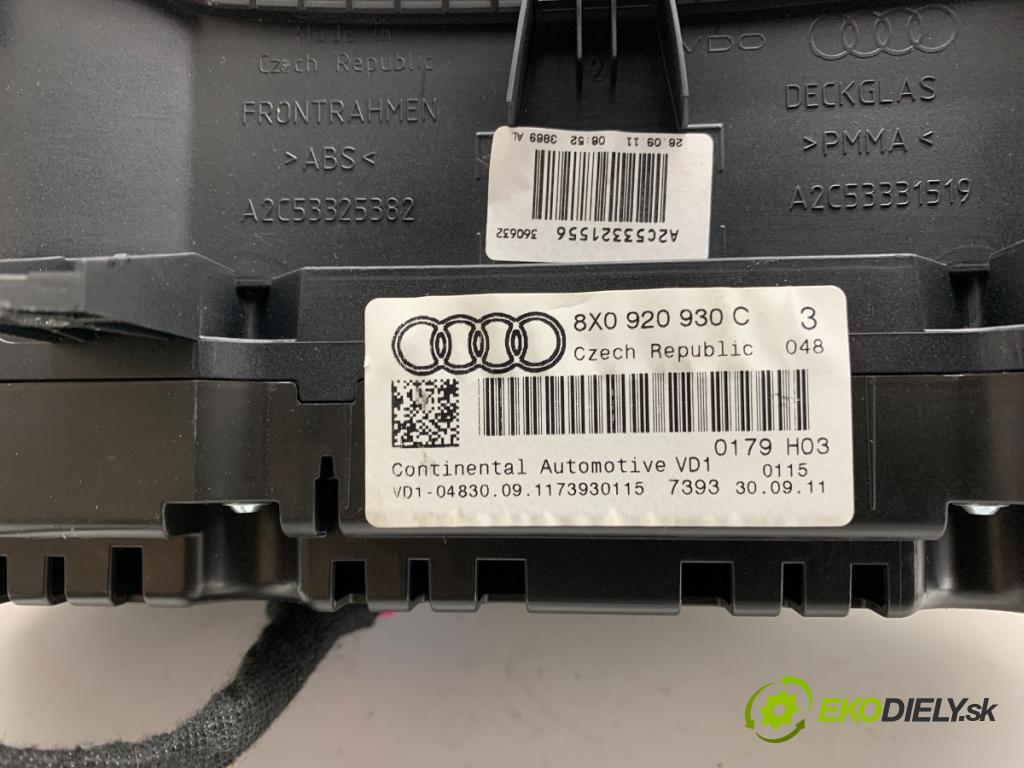 AUDI A1 8X liftback 2011 63 kW 1.2 TFSI 1197 prístrojovka 8X0920930C (Přístrojová deska)