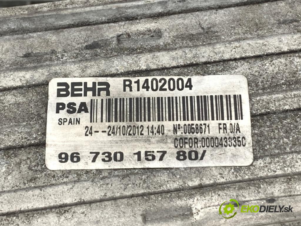 PEUGEOT 3008 nadwozie wielkoprzestrzenne (MPV) 2012 110 kW 2.0 HDi 150 / BlueHDi 150 1997 intercooler 9673015780 (Intercooler (chladič stlačeného vzduchu))