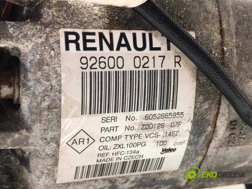 RENAULT CAPTUR I liftback 2016 87 kW 1.2 TCe 120 1197 kompresor klimatizace 926000217R (Kompresor klimatizace)