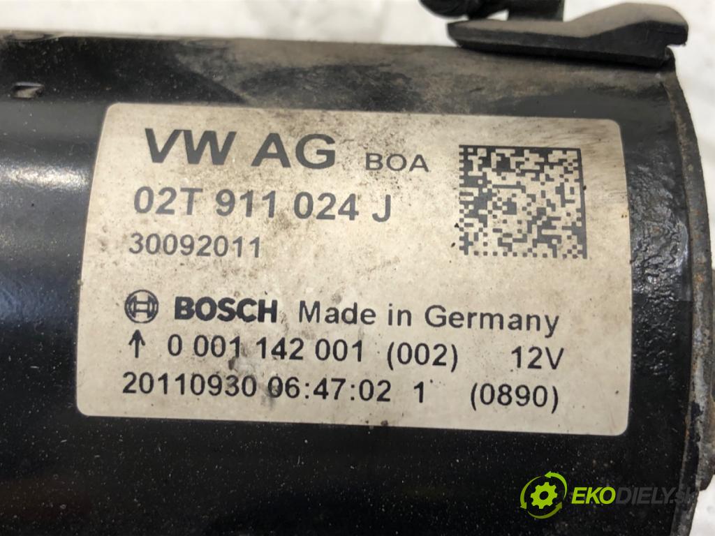 AUDI A1 8X liftback 2011 63 kW 1.2 TFSI 1197 Štartér 02T911024J (Štartér)