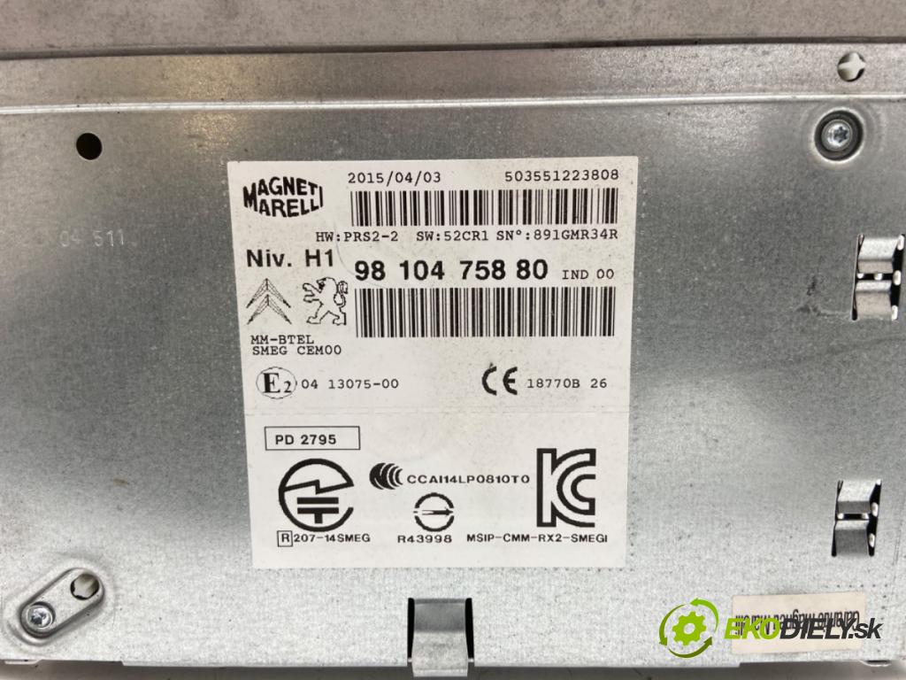 CITROEN C4 CACTUS liftback 2015 60 kW 1.2 VTi 82 1199 RADIO 9810475880 (Audio zariadenie)