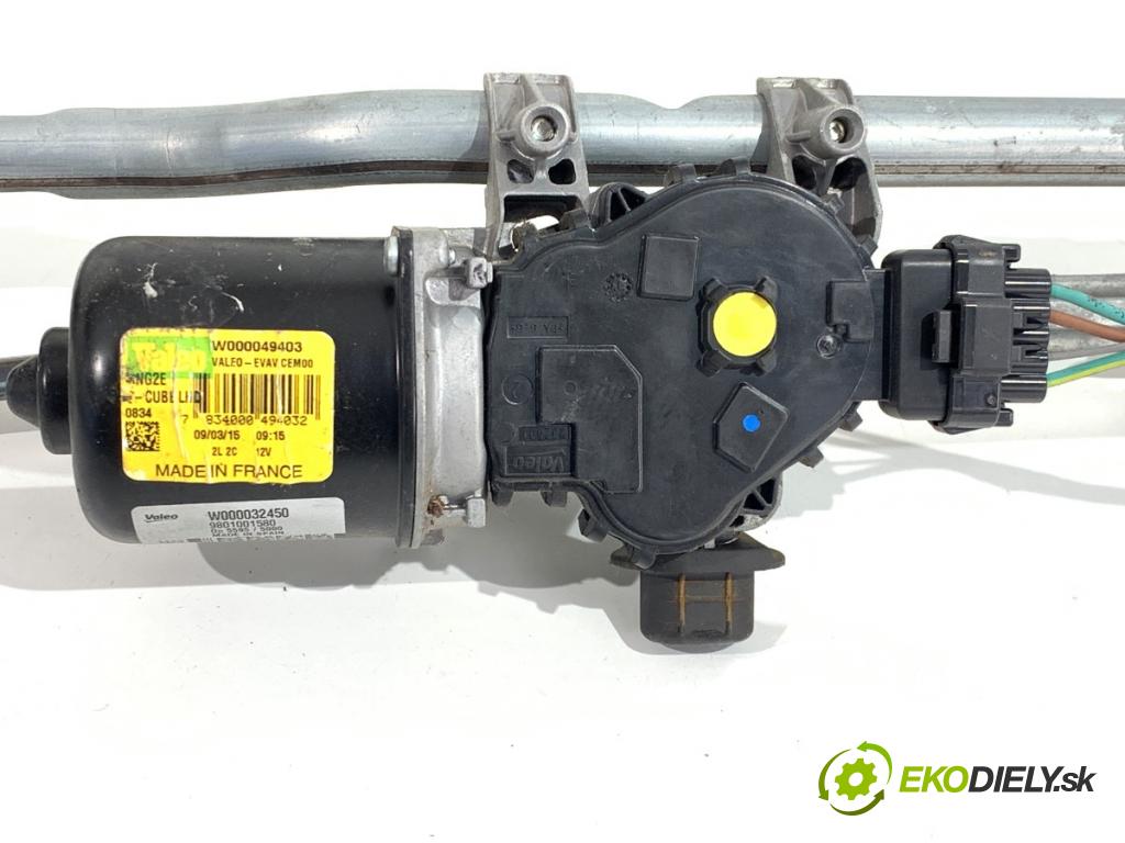 CITROEN C4 CACTUS liftback 2015 60 kW 1.2 VTi 82 1199 Mechanizmus stieračov predný 9801001580 (Motorček stieračov predný)