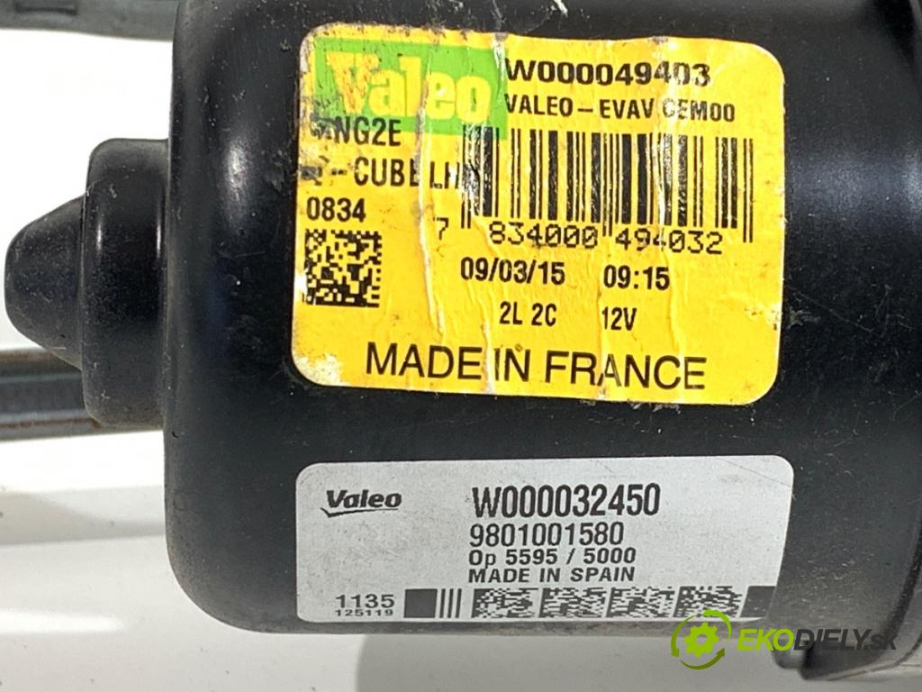 CITROEN C4 CACTUS liftback 2015 60 kW 1.2 VTi 82 1199 Mechanizmus stieračov predný 9801001580 (Motorček stieračov predný)
