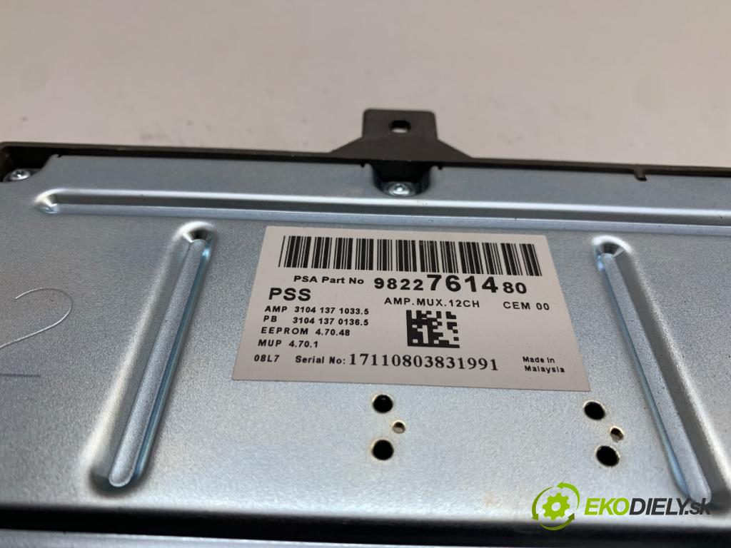 PEUGEOT 5008 II nadwozie wielkoprzestrzenne (MPV) 2017 133 kW 2.0 BlueHDi 180 1997 Zosilňovač 9822761480 (Zosilňovač)
