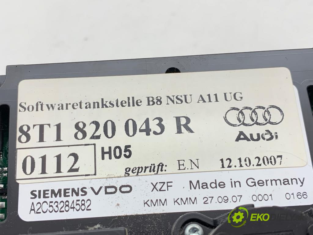 AUDI A4 B8 sedan 2008 105 kW 2.0 TDI 1968 Panel ovládaní topení 8T1820043R (Páčky pod volantem)