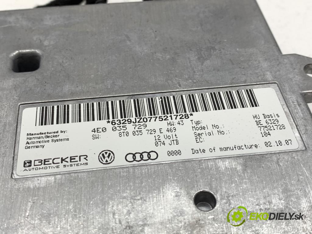 AUDI A4 B8 sedan 2008 105 kW 2.0 TDI 1968 modul BLUETOOTH 4E0035729 (Řídící jednotka ostatní)