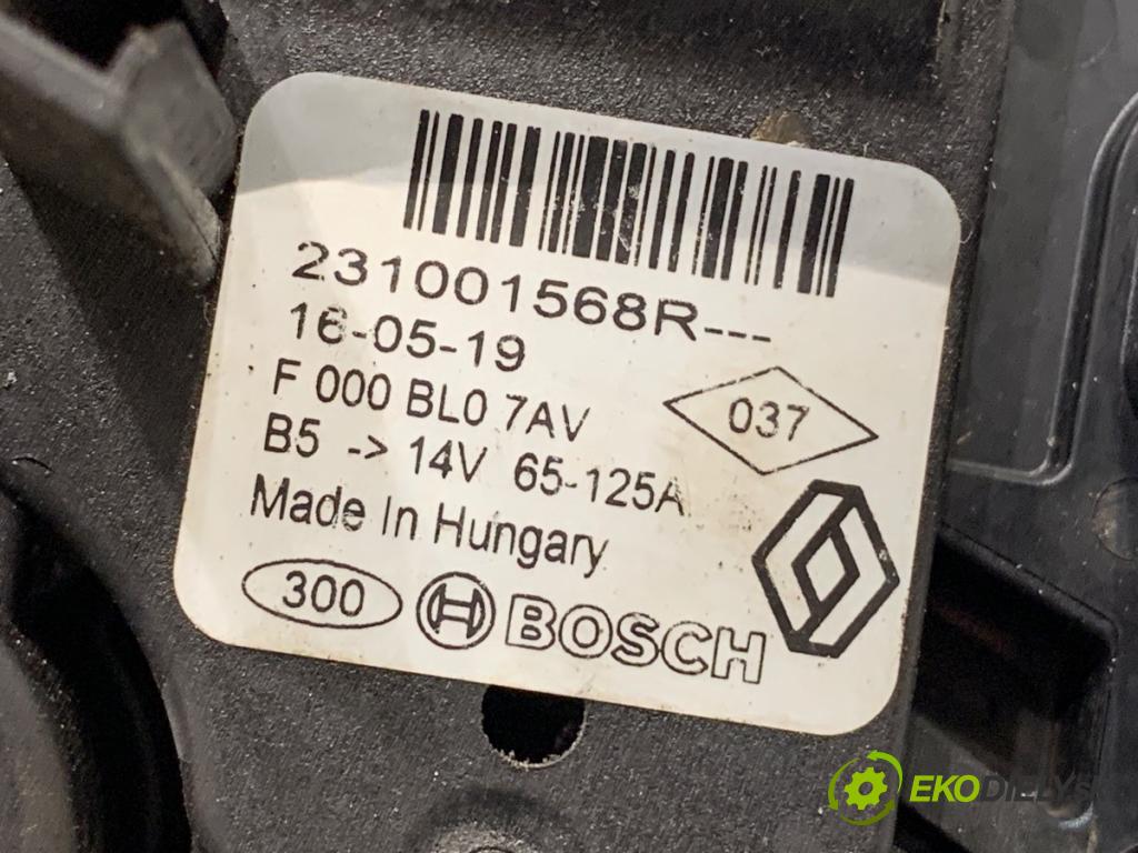 DACIA DUSTER SUV 2016 84 kW 1.6 SCe 115 1598 Alternátor 231001568R (Alternátor)