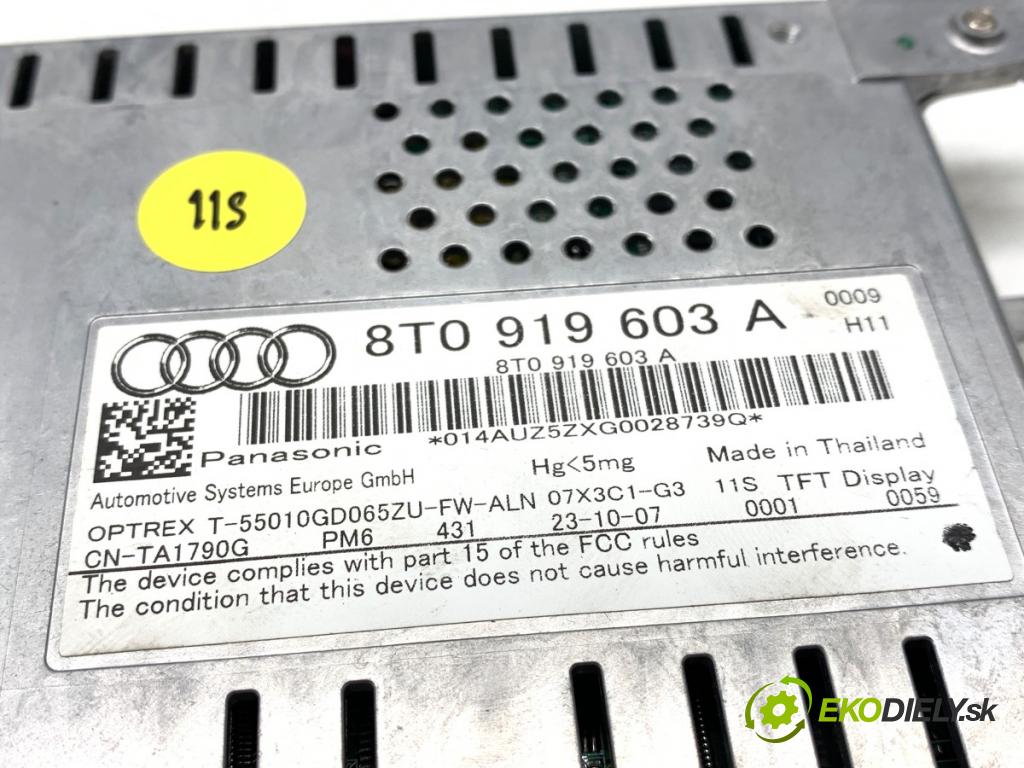 AUDI A4 B8 sedan 2008 105 kW 2.0 TDI 1968 Displej 8T0919603A (Přístrojová deska)