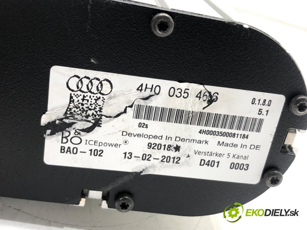 AUDI A8 D4 sedan 2012 368 kW 6.3 W12 quattro 6299 Zosilňovač 4H0035466 (Zosilňovač)