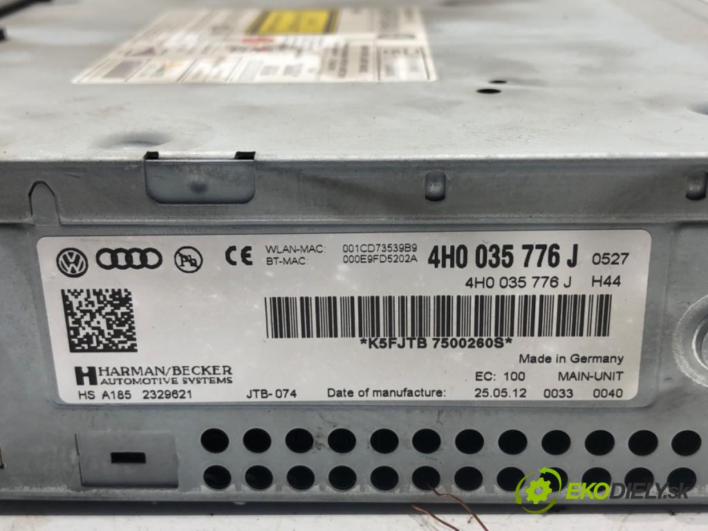 AUDI A8 D4 sedan 2012 368 kW 6.3 W12 quattro 6299 CZYTNIK navigace 4H0035776J (Elektrosoučásti ostatní)