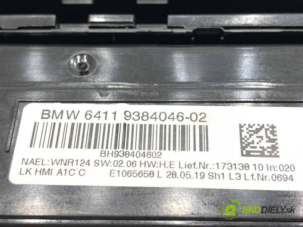 BMW F20 liftback 2019 100 kW 118 i 1598 Panel ovládaní topení 9384046 (Páčky pod volantem)
