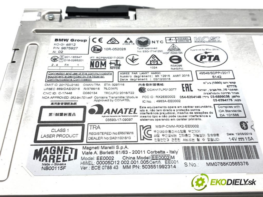 BMW F20 liftback 2019 100 kW 118 i 1598 RADIO 9875927 (Audio zariadenie)