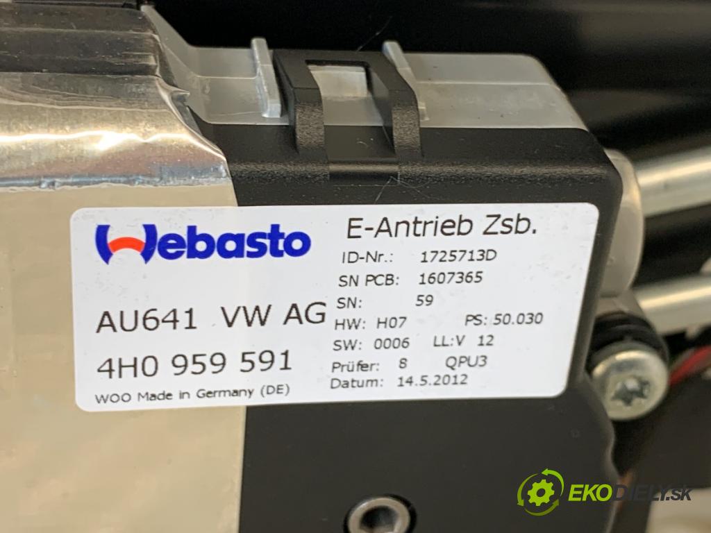 AUDI A8 D4 sedan 2012 368 kW 6.3 W12 quattro 6299 střešní okno 4H0877041B (Sklo karoserie)