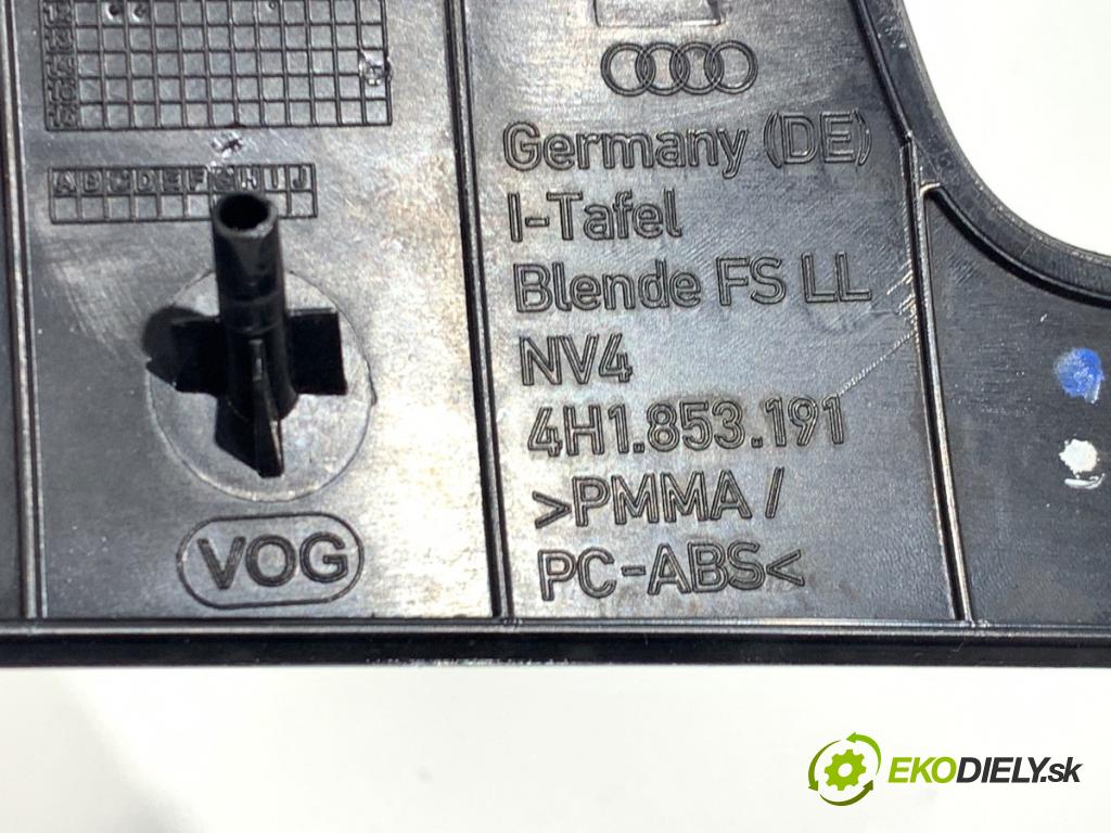 AUDI A8 D4 sedan 2012 368 kW 6.3 W12 quattro 6299 lišty kryt 4H1853191 (Lišta)