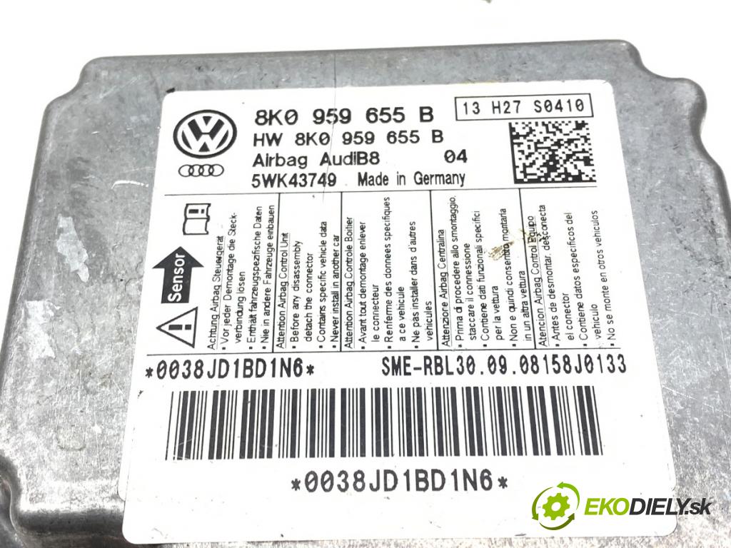 AUDI A4 B8 sedan 2008 105 kW 2.0 TDI 1968 senzor airbag 8K0959655B (Snímač)
