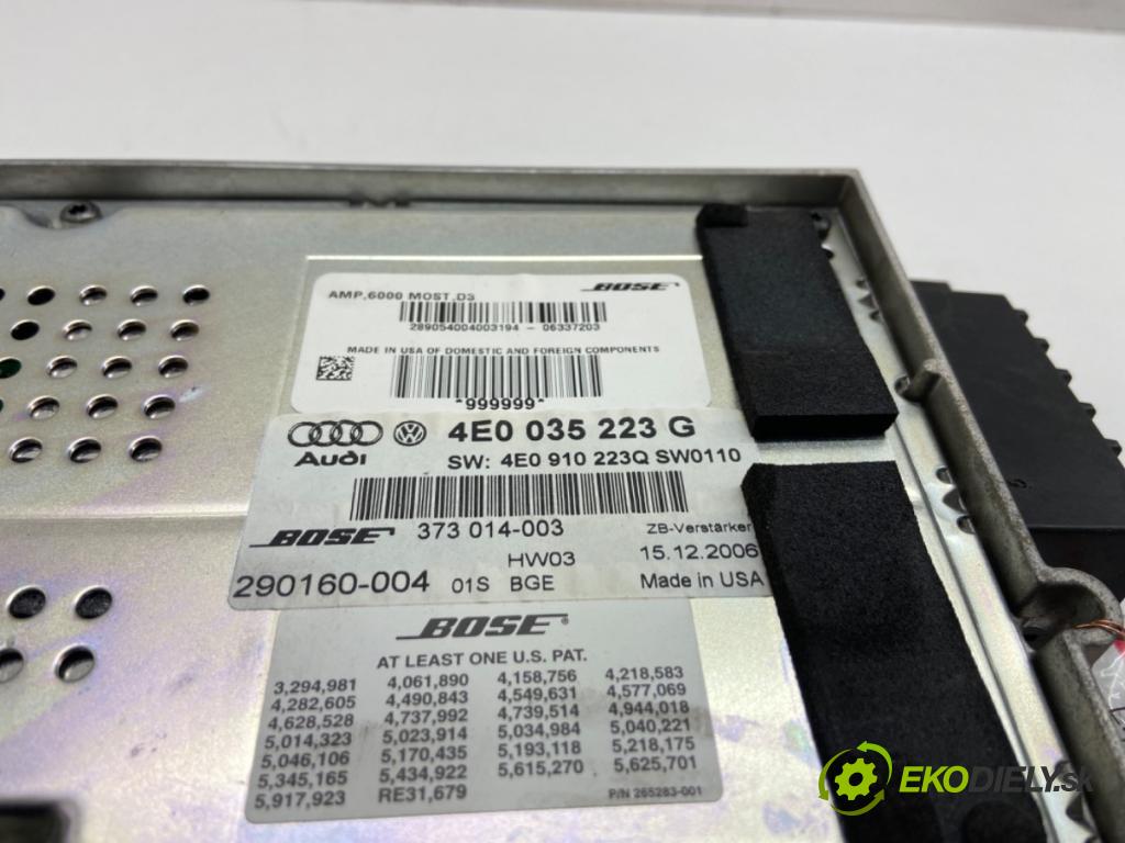 AUDI A8 D3 sedan 2007 331 kW S8 quattro 5204 Zosilňovač 4E0035223G (Zosilňovač)
