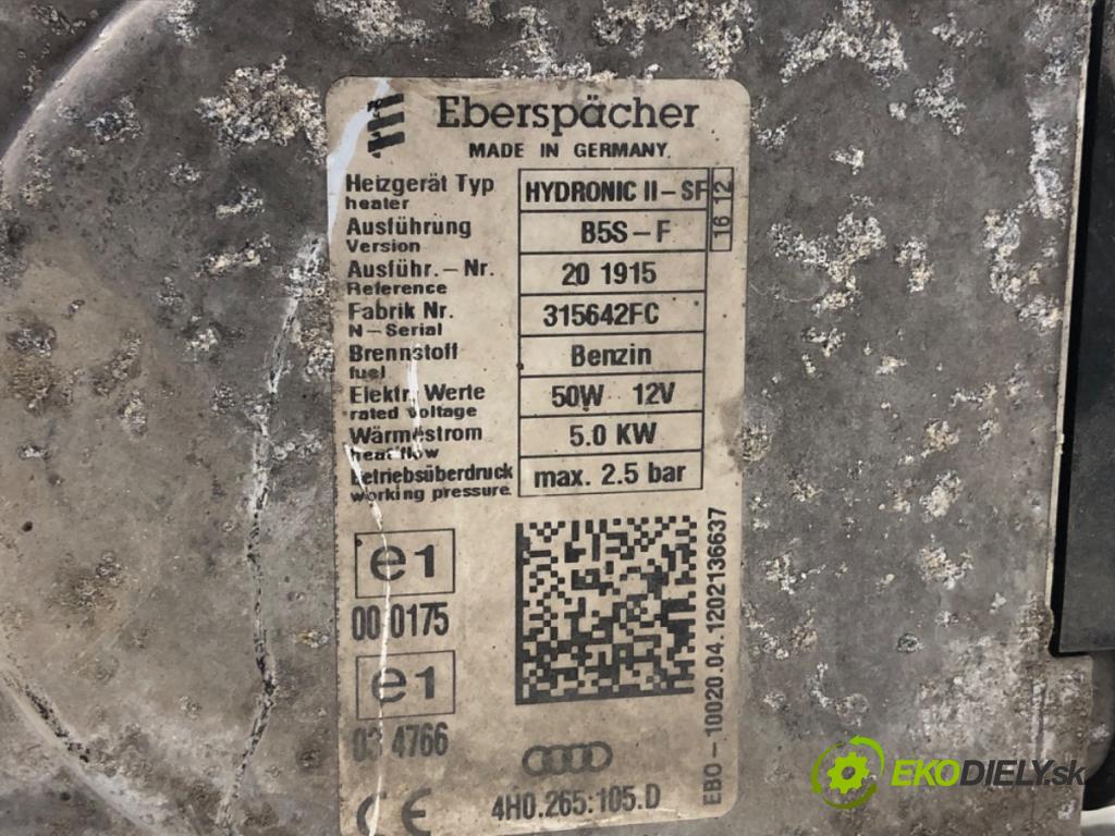 AUDI A8 D4 sedan 2012 368 kW 6.3 W12 quattro 6299 Webasto 4H0265081G (Webasto (nezávislé topení))