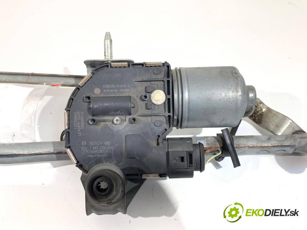 VW TOURAN nadwozie wielkoprzestrzenne (MPV) 2015 103 kW 1.4 TSI 1390 mechanismus stěračů přední část 1T1955023A (Motorek stěračů přední)