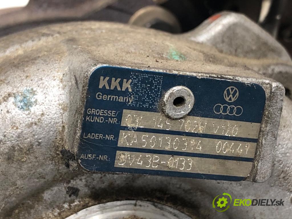 AUDI A4 B8 sedan 2008 105 kW 2.0 TDI 1968 turbo 03L145702H (Kompletní turbodmychadlo)