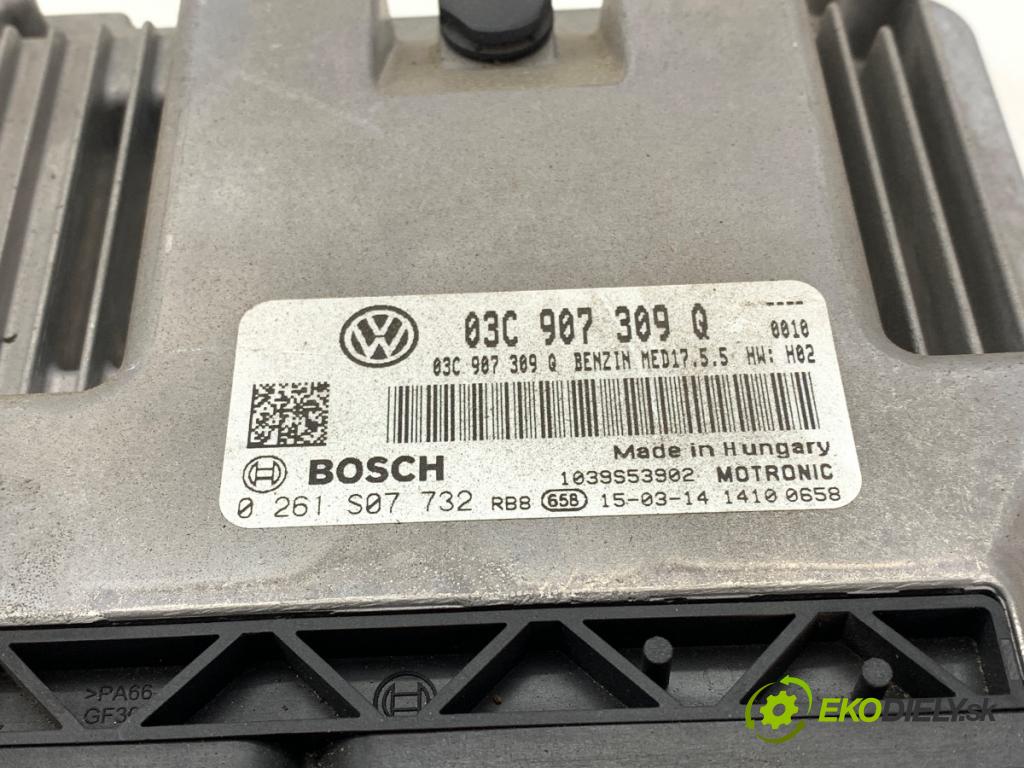 VW TOURAN nadwozie wielkoprzestrzenne (MPV) 2015 103 kW 1.4 TSI 1390 řídící jednotka motora 03C907309Q (Řídicí jednotka)