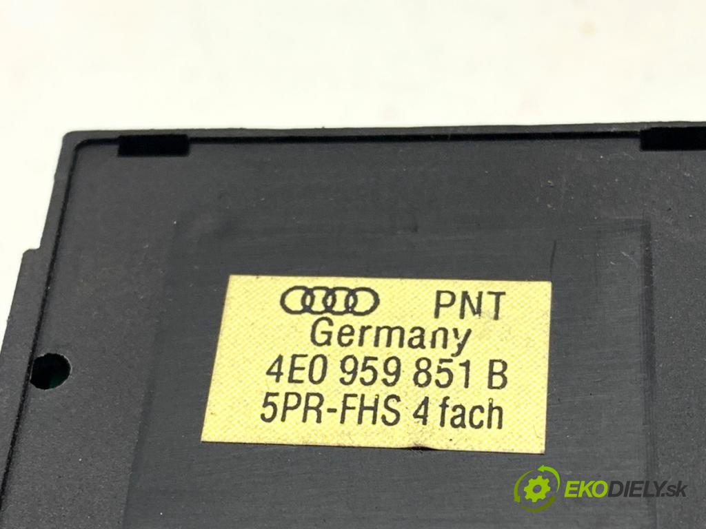 AUDI A8 D3 sedan 2007 331 kW S8 quattro 5204 přepínač oken 4E0959851B (Páčky pod volantem)