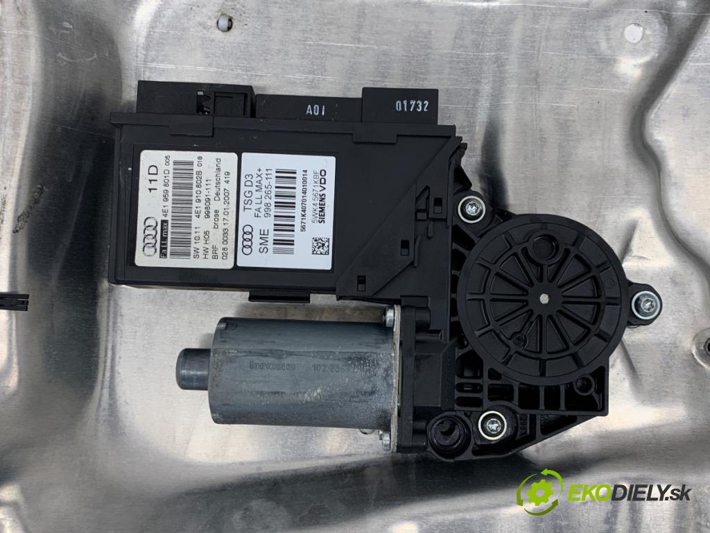 AUDI A8 D3 sedan 2007 331 kW S8 quattro 5204 Mechanizmus okna ľavy predný 4E0837849B