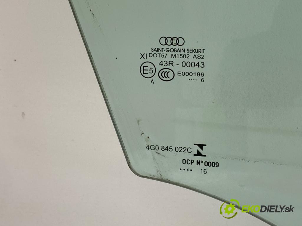 AUDI A6 C7 sedan 2015 110 kW 2.0 TDI 1968 Okno pravy predný DVOJNÁSOBNÝ: 4G0845022C