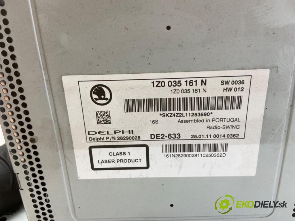 SKODA YETI SUV 2011 77 kW 1.2 TSI 1197 RADIO 1Z0035161N (Audio zariadenie)