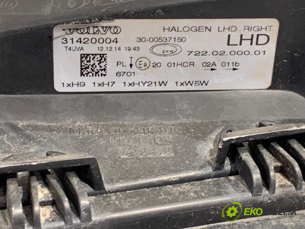 VOLVO V40 liftback 2014 84 kW D2 1560 Svetlomet pravy predný 31420004