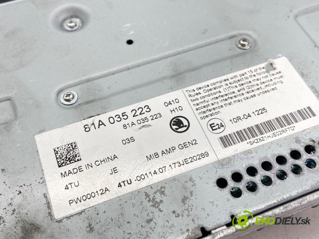 SKODA SUPERB III liftback 2017 132 kW 1.8 TSI 1798 Zosilňovač 81A035223 (Zosilňovač)