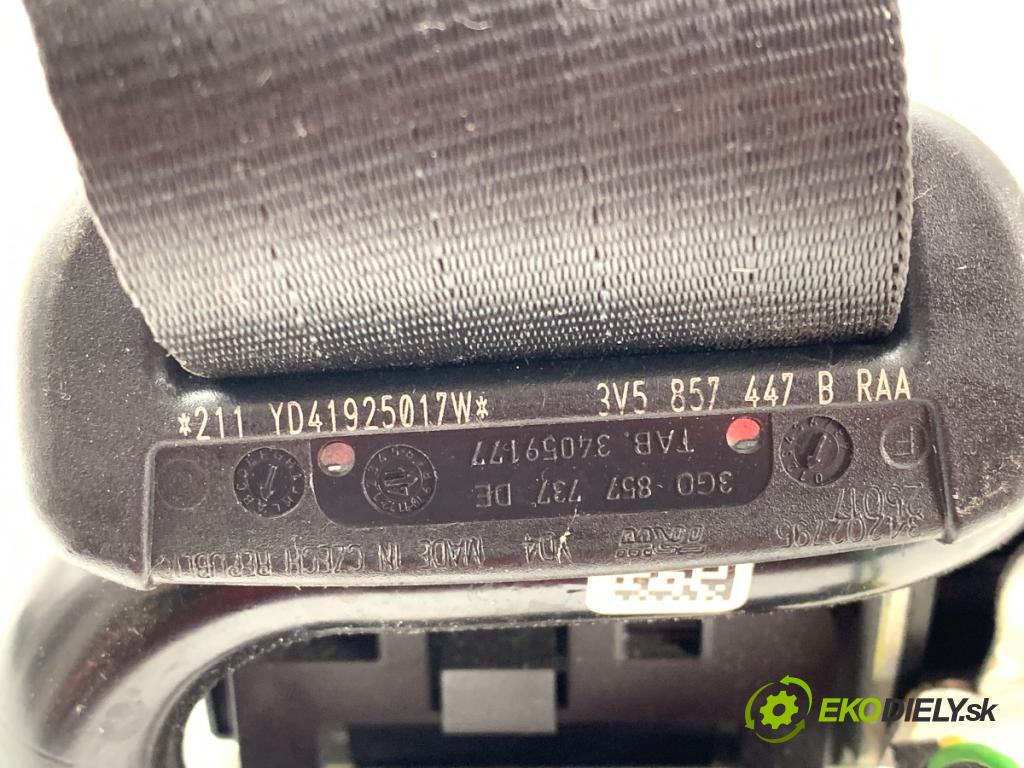 SKODA SUPERB III liftback 2017 132 kW 1.8 TSI 1798 Držiak BEZPEČNOSŤ ľavy zad 3V5857447B