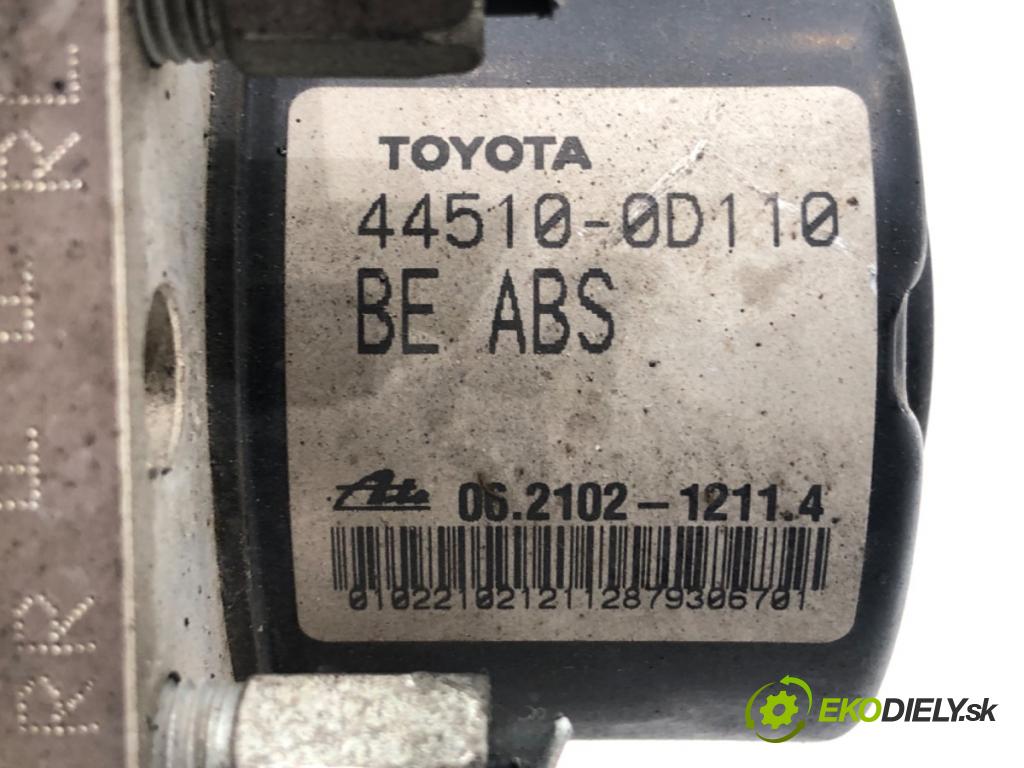 TOYOTA YARIS II liftback 2009 74 kW 1.33 VVT-i (NSP90_) 1329 pumpa ABS 44510-0D110 (Pumpa ABS)