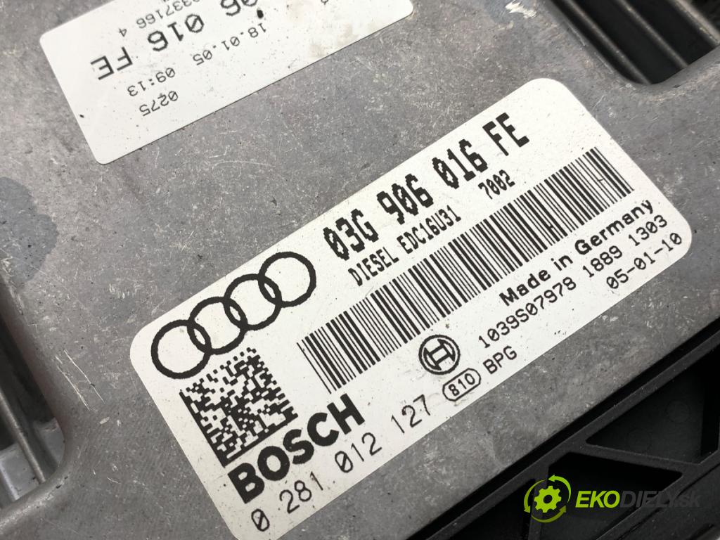 AUDI A4 B7 Kombi 2005 85 kW 1.9 TDI 1896 řídící jednotka motora 03G906016FE (Řídicí jednotka)