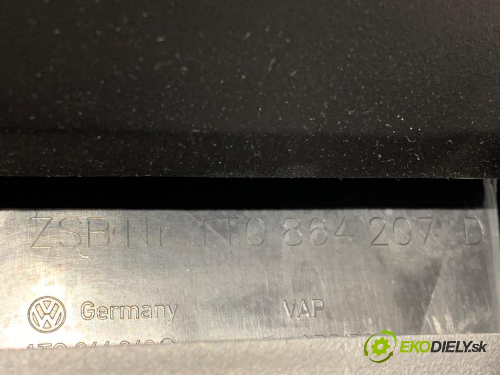 VW TOURAN nadwozie wielkoprzestrzenne (MPV) 2014 77 kW 1.6 TDI 1598 loketní opěrka 1T0864208 (Loketní opěrka)