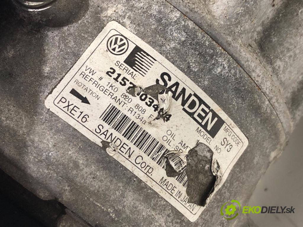 VW TOURAN nadwozie wielkoprzestrzenne (MPV) 2014 77 kW 1.6 TDI 1598 kompresor klimatizace 1K0820808F (Kompresor klimatizace)