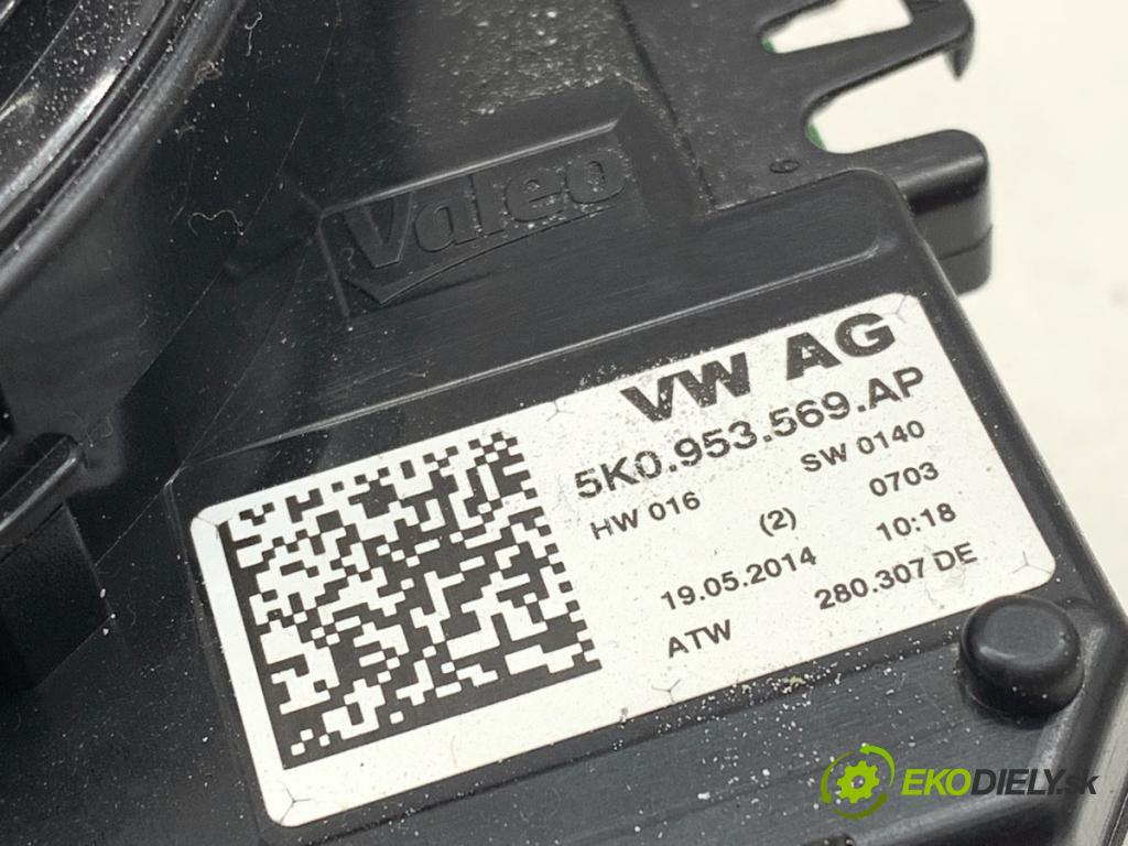 VW TOURAN nadwozie wielkoprzestrzenne (MPV) 2014 77 kW 1.6 TDI 1598 kroužek slimák airbag 5K0953569AP (Airbag)