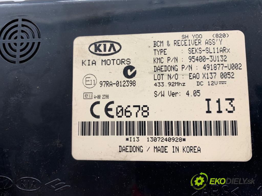 KIA SPORTAGE III SUV 2013 99 kW 1.6 GDI 1591 modul BCM 95400-3U132 (Řídící jednotka ostatní)