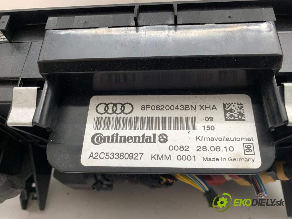 AUDI A3 8P liftback 2010 92 kW 1.4 TFSI 1390 Panel ovládaní topení 8P0820043BN (Páčky pod volantem)