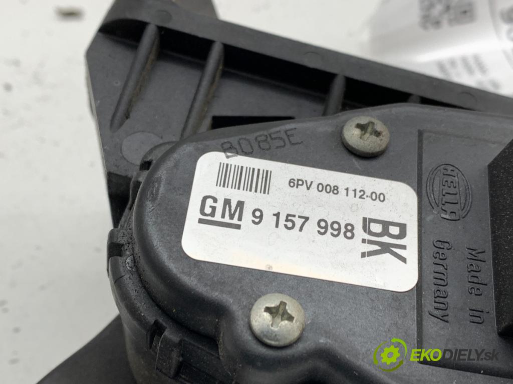 OPEL ASTRA H liftback 2005 77 kW 1.6 (L48) 1598 Potenciometer plynu 9157998BK (Potenciometer plynového pedálu)