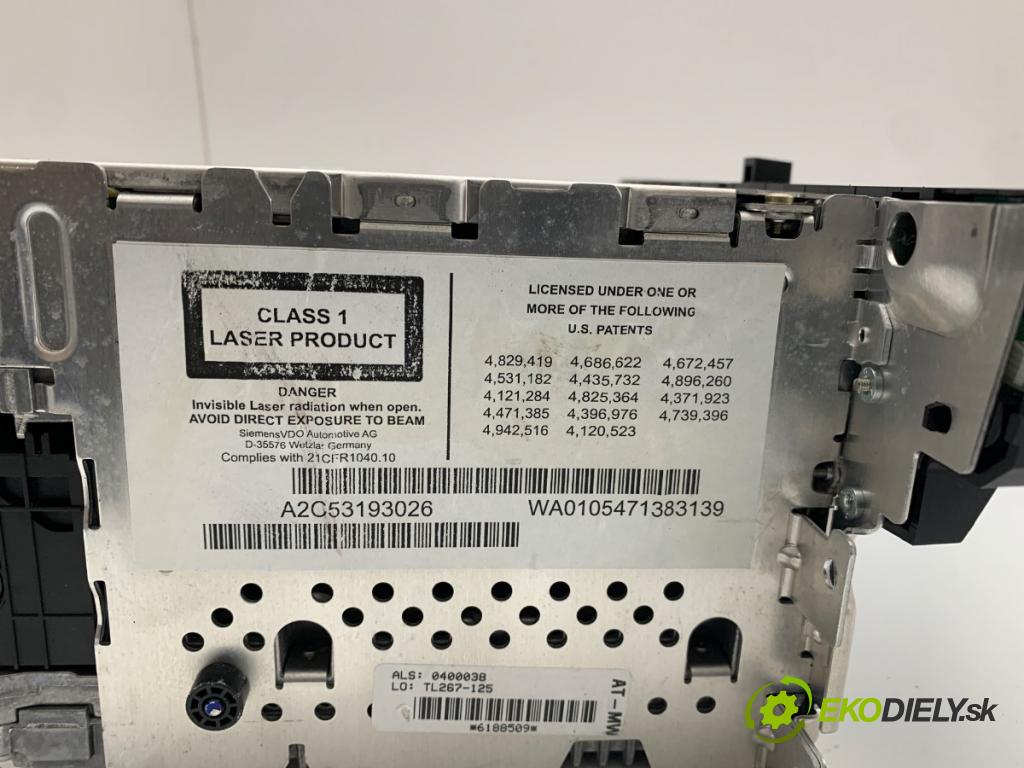 BMW E60 sedan 2005 160 kW 525 i 2996 RADIO Navigácia 9123087 (Audio zariadenie)