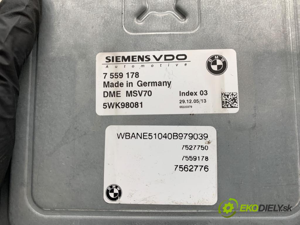 BMW E60 sedan 2005 160 kW 525 i 2996 řídící jednotka motora 7559178 (Řídicí jednotka)