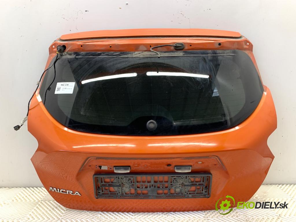 NISSAN MICRA K14 liftback 2017 66 kW 0.9 IG-T 898 kapota zad 