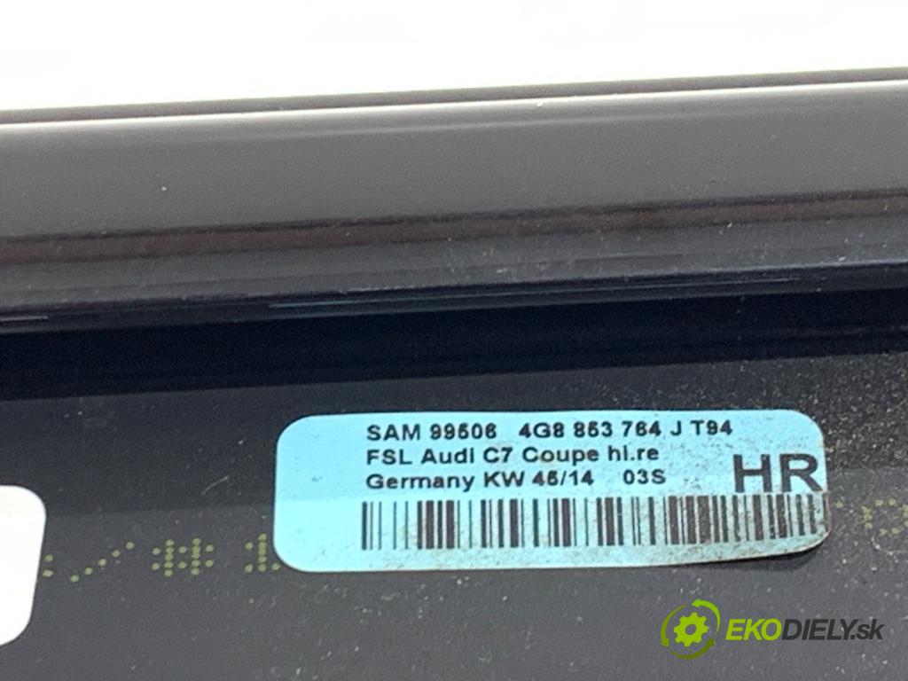 AUDI A7 4G liftback 2016 245 kW 3.0 TFSI quattro 2995 Lišta Sbírání: zad pravy 4G8863764J