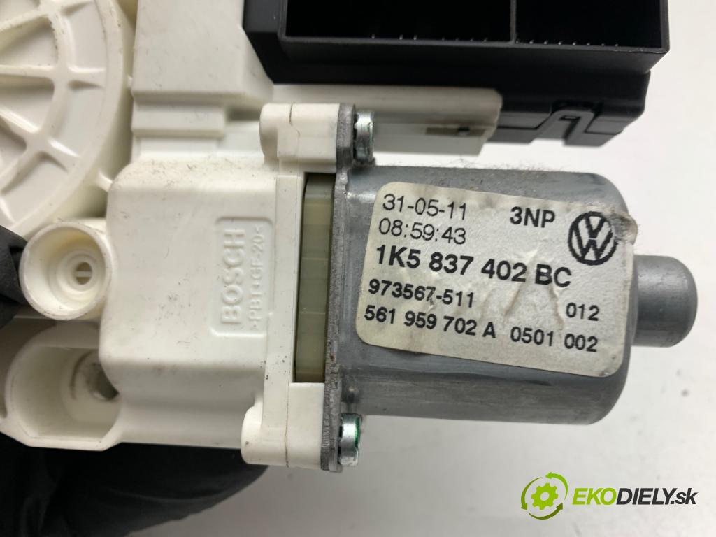 VW GOLF VI Kombi 2011 103 kW 2.0 TDI 1968 motor sťahovaní okna pravý přední část 1K5837402BC